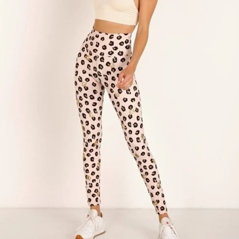 NWOT Beach Riot Piper Leggings Gold Leopard M